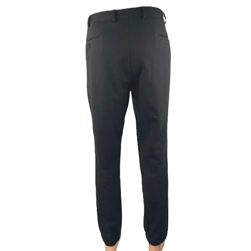Laboratory Lord & Taylor Men's Black Straight Skinny Trousers Dress Pants Sz 36